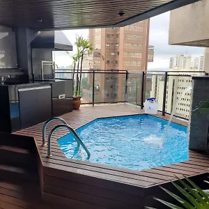 Morumbi, Pub, Com Hidromassagem, Piscina Aquecida Privativa, Lareira, Que Voce Precisa Descansar, Trabalhar Ou Realizar Aquela Comemoracao! Com Total Conforto E Privacidade! O Nota 10 De Sp! Apartamento